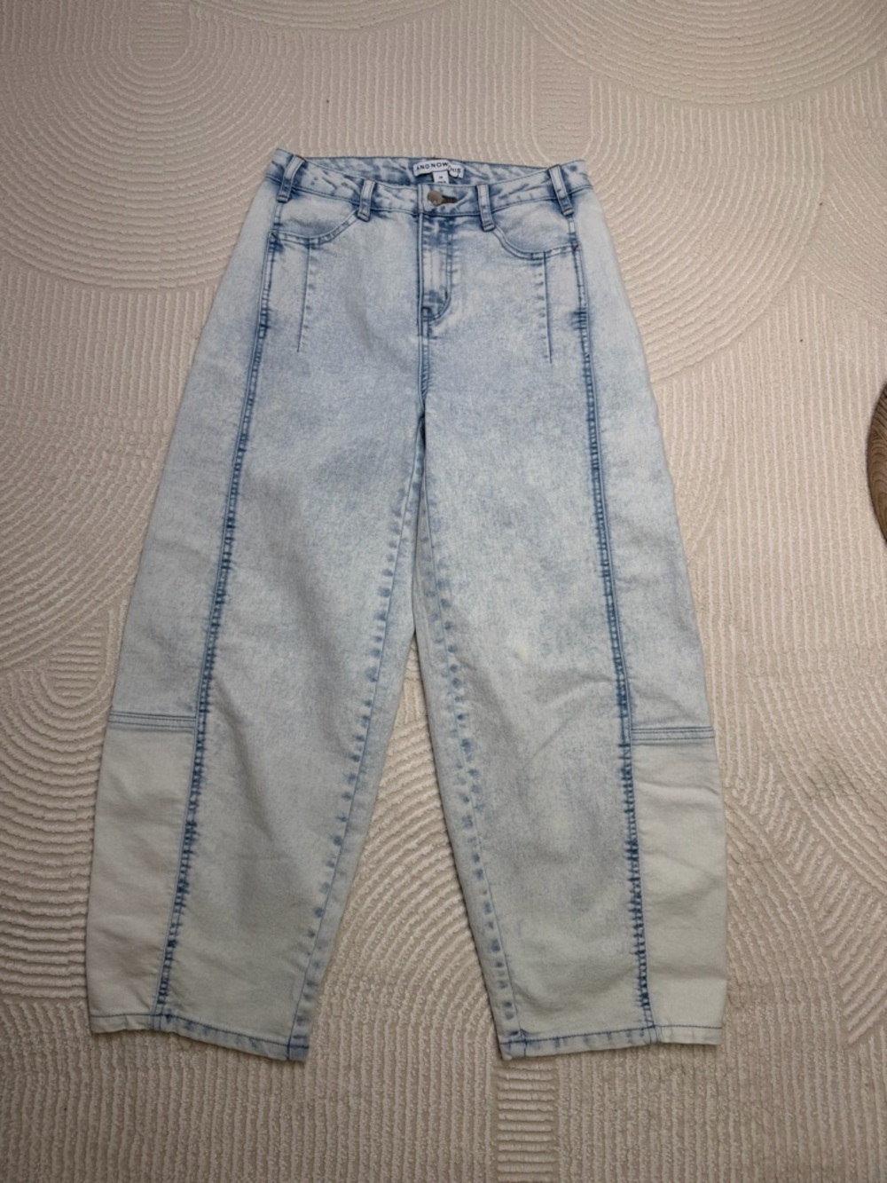 Light Blue High-Waist Tapered Jeans - Picture 3 of 5